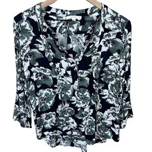 Fun2Fun Womens Medium Floral Top Lightweight Summer Pullover Airy Blouse
